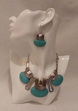 Turquoise Earrings & Necklace Set