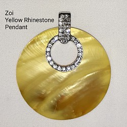 Yellow Rhinestone Pendant