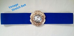 Blue Vintage Stretch Belt S