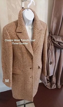 SOLD | Classic wool trench coat Tan M