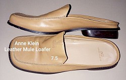 SOLD | Anne Klein Leather Mules Camel 7.5