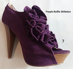 Purple Ruffle Stillettos 7