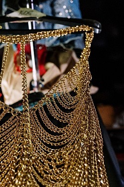 SOLD (buyer Arizona) gold chain vest/top cover