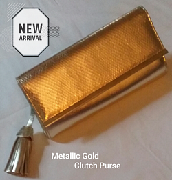 Metallic Gold Clutch Purse