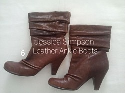Jessica Simpson Leather Ankle Boots 6
