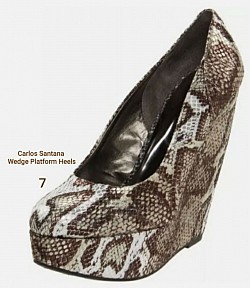 Carlos Santana Platform Wedge Heels 7