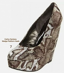 Carlos Santana Platform Wedge Heels 7