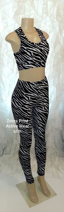 SOLD | zebra print active wear S