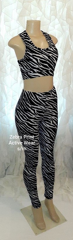 SOLD | zebra print active wear S