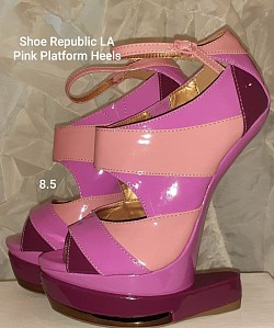 Shoe Republic LA Pink Platform Stillettos 8.5