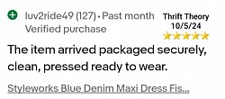 Styleworks Blue Denim Maxi Dress, Long Dress, Blue Denim Dress, Sleeveless Dress