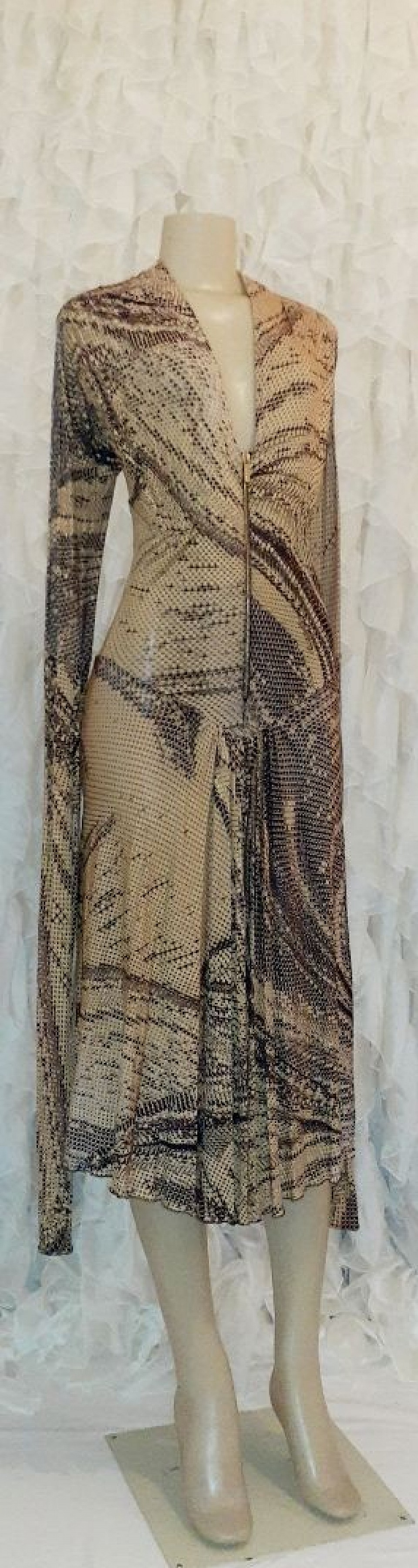 SOLD (buyer Texas) Roberto Cavalli snake print-dress Vintage Designer L