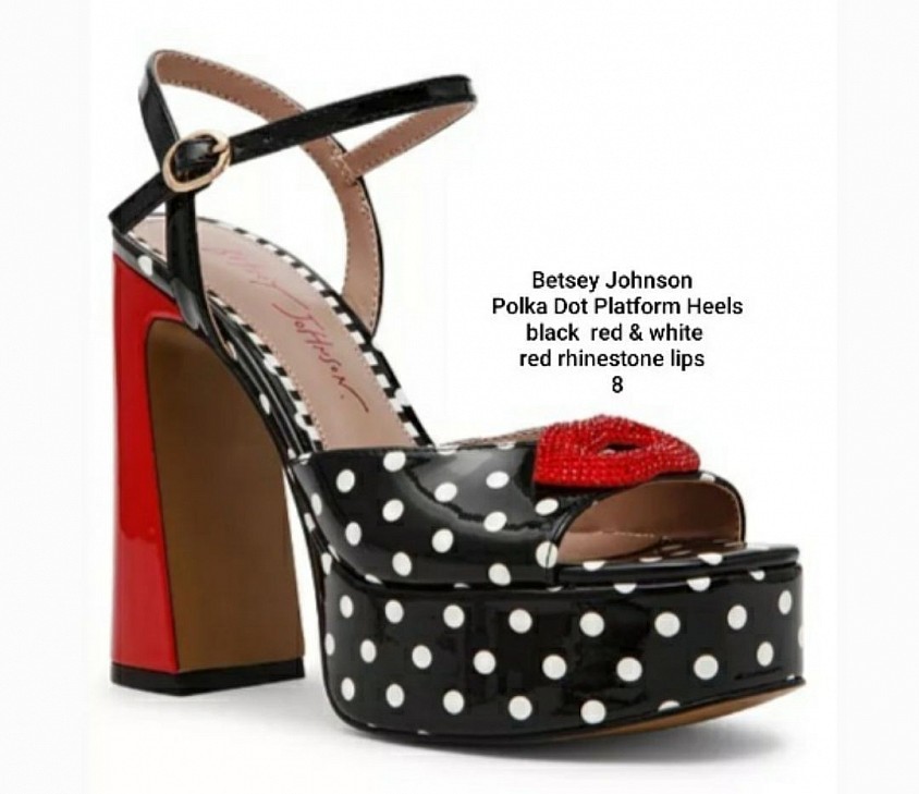 SOLD | Betsey Johnson Polka Dot Platforms 8